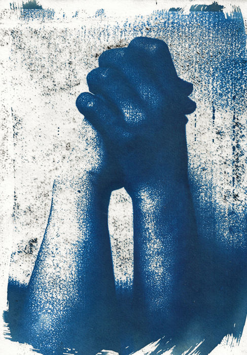 ANDIE DALE (Stoke-on-Trent, United Kingdom) - JOINED HANDS—CYANOTYPE
