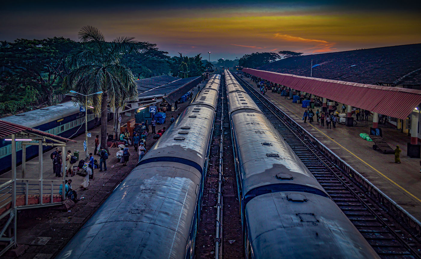 Madgoan Junctionat dawn, Goa, India by Richard Murrin