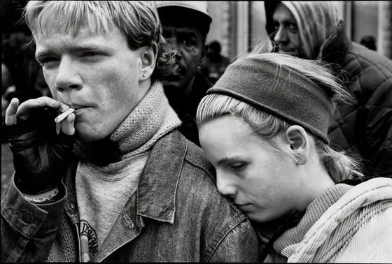 Young Homeless Couple by Leroy Skalstad