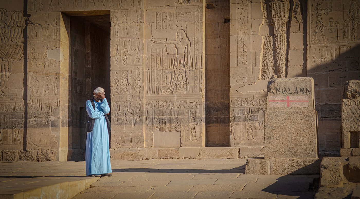 England FC supporter’s Graffiti, Luxor, Egypt by Richard Murrin