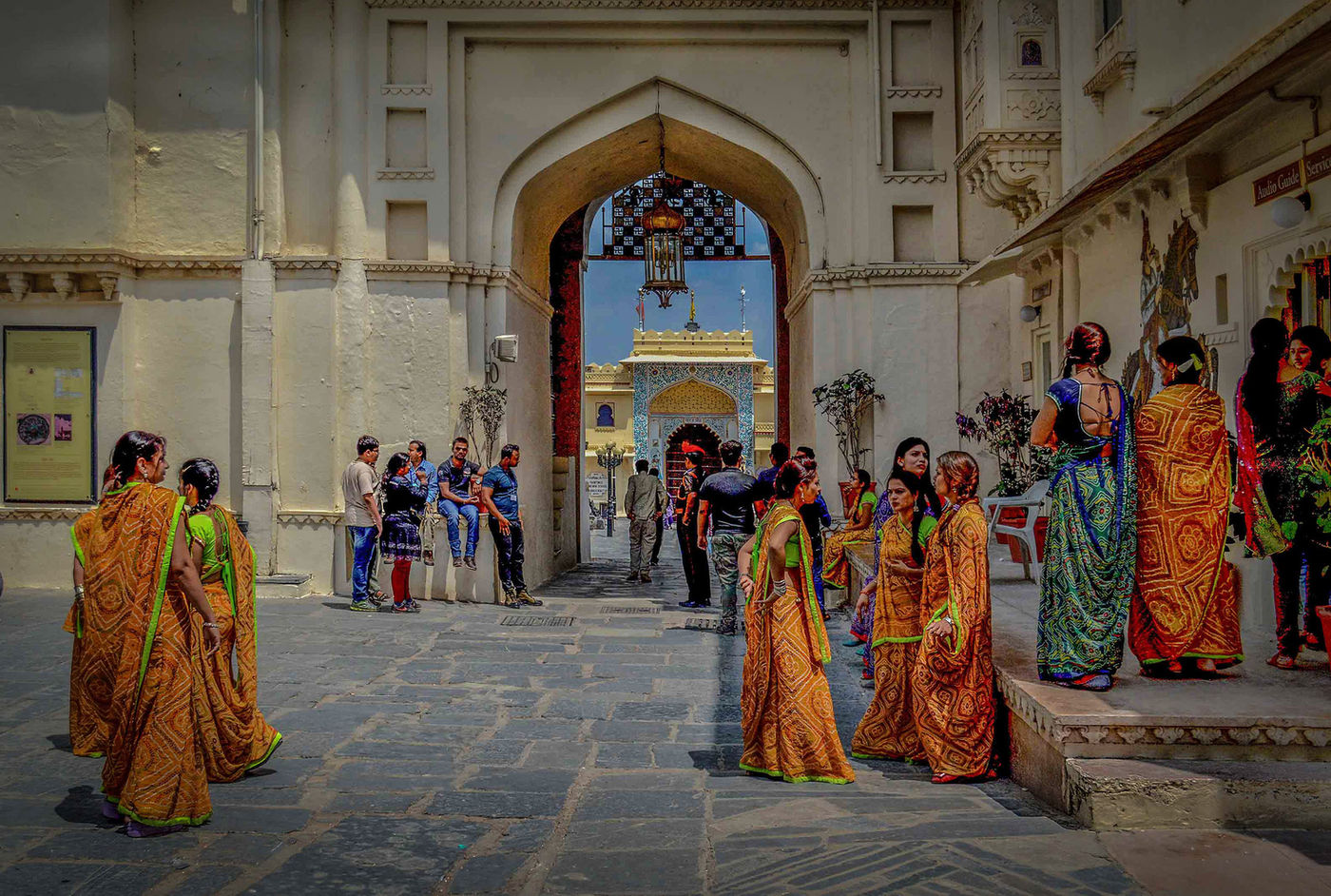 Women at the Palace Gate, Jodhpur, India by Richard Murrin