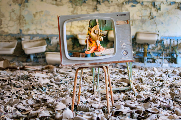 Emily Marie Wilson - Gas Mask and Television in a Chernobyl Schoolroom